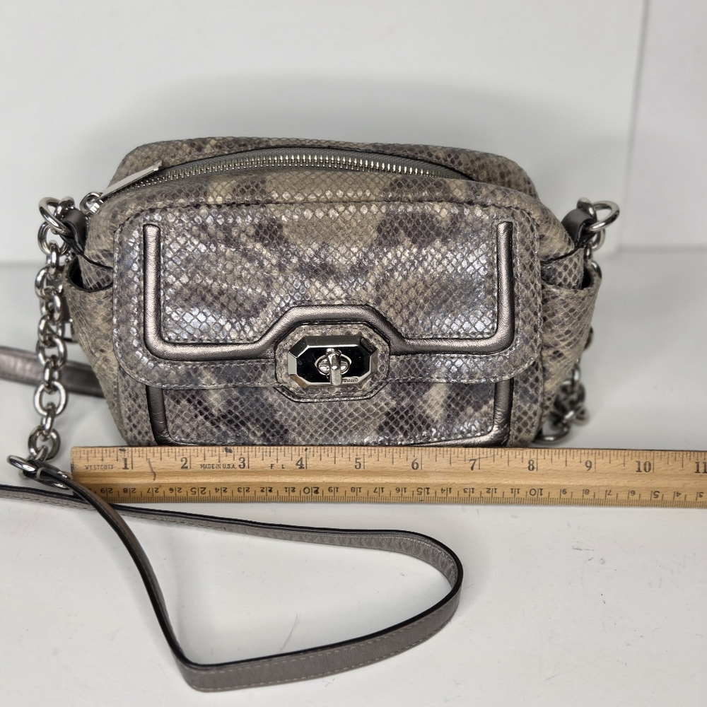 Coach Campbell SilverGray Python Exotic Snakeskin Camera Bag - Picture 8 of 16